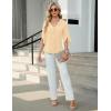 imageBlooming Jelly Womens Dressy Casual Blouses 34 Sleeve V Neck Ruffle Tops Business Ladies Summer 2025 Trendy Work ShirtPale Yellow