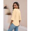 imageBlooming Jelly Womens Dressy Casual Blouses 34 Sleeve V Neck Ruffle Tops Business Ladies Summer 2025 Trendy Work ShirtPale Yellow