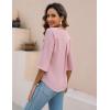 imageBlooming Jelly Womens Dressy Casual Blouses 34 Sleeve V Neck Ruffle Tops Business Ladies Summer 2025 Trendy Work ShirtPink