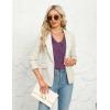 imageBlooming Jelly Womens Dressy Casual Blouses 34 Sleeve V Neck Ruffle Tops Business Ladies Summer 2025 Trendy Work ShirtPurple