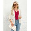 imageBlooming Jelly Womens Dressy Casual Blouses 34 Sleeve V Neck Ruffle Tops Business Ladies Summer 2025 Trendy Work ShirtRed