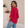 imageBlooming Jelly Womens Dressy Casual Blouses 34 Sleeve V Neck Ruffle Tops Business Ladies Summer 2025 Trendy Work ShirtRed