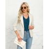 imageBlooming Jelly Womens Dressy Casual Blouses 34 Sleeve V Neck Ruffle Tops Business Ladies Summer 2025 Trendy Work ShirtTeal Blue