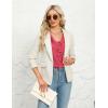 imageBlooming Jelly Womens Dressy Casual Blouses 34 Sleeve V Neck Ruffle Tops Business Ladies Summer 2025 Trendy Work ShirtWatermelon