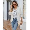 imageBlooming Jelly Womens Dressy Casual Blouses 34 Sleeve V Neck Ruffle Tops Business Ladies Summer 2025 Trendy Work ShirtWhite Floral