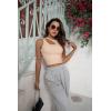 imageBlooming Jelly Womens Ribbed Cropped Tank Tops Sexy Casual High Neck Cut Out Y2k Sleeveless Tops Summer ClothesBeige