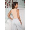 imageBlooming Jelly Womens Ribbed Cropped Tank Tops Sexy Casual High Neck Cut Out Y2k Sleeveless Tops Summer ClothesBeige