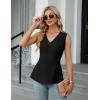 imageBlooming Jelly Womens Summer Tank Tops Dressy Casual Blouses Business Work Outfits Sleeveless Peplum ShirtsBlack