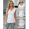 imageBlooming Jelly Womens Summer Tank Tops Dressy Casual Blouses Business Work Outfits Sleeveless Peplum ShirtsWhite