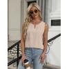 imageBlooming Jelly Womens Tank Tops Dressy Casual Blouse Sleeveless Crewneck Pleated Work Shirt Loose Summer Outfits 2024Beige