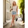 imageBlooming Jelly Womens Tank Tops Dressy Casual Blouse Sleeveless Crewneck Pleated Work Shirt Loose Summer Outfits 2024Beige