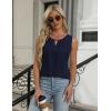 imageBlooming Jelly Womens Tank Tops Dressy Casual Blouse Sleeveless Crewneck Pleated Work Shirt Loose Summer Outfits 2024Blue