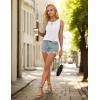 imageBlooming Jelly Womens Tank Tops Dressy Casual Blouse Sleeveless Crewneck Pleated Work Shirt Loose Summer Outfits 2024White