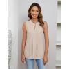 imageBlooming Jelly Womens Tank Tops Dressy Sleeveless Blouses Business Casual Tank Shirts V Neck Cami Summer Basic CamisoleApricot