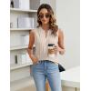 imageBlooming Jelly Womens Tank Tops Dressy Sleeveless Blouses Business Casual Tank Shirts V Neck Cami Summer Basic CamisoleApricot