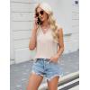 imageBlooming Jelly Womens Tank Tops Dressy Sleeveless Blouses Business Casual Tank Shirts V Neck Cami Summer Basic CamisoleApricot