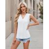 imageBlooming Jelly Womens Tank Tops Dressy Sleeveless Blouses Business Casual Tank Shirts V Neck Cami Summer Basic CamisoleWhite