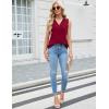 imageBlooming Jelly Womens Tank Tops Dressy Sleeveless Blouses Business Casual Tank Shirts V Neck Cami Summer Basic CamisoleWine Red
