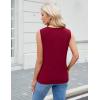 imageBlooming Jelly Womens Tank Tops Dressy Sleeveless Blouses Business Casual Tank Shirts V Neck Cami Summer Basic CamisoleWine Red