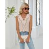 imageBlooming Jelly Womens Tank Tops Dressy Summer Work Blouses Ruffle V Neck Sleeveless Shirts Business Casual OutfitsApricot