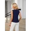 imageBlooming Jelly Womens Tank Tops Dressy Summer Work Blouses Ruffle V Neck Sleeveless Shirts Business Casual OutfitsNavy Blue
