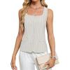 imageBlooming Jelly Womens Button Down Tank Tops Sleeveless Dressy Vest Business Casual Striped Outfits Summer Trendy 2025White