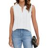 imageBlooming Jelly Womens Tank Tops Dressy Sleeveless Blouses Business Casual Tank Shirts V Neck Cami Summer Basic CamisoleWhite