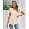 imageBlooming Jelly Women Dressy Casual Tops Business Work Blouses Summer Shirts Short Sleeve Crew Neck Outfits 2025Apricot
