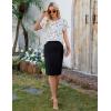imageBlooming Jelly Women Dressy Casual Tops Business Work Blouses Summer Shirts Short Sleeve Crew Neck Outfits 2025Black Spot
