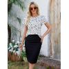 imageBlooming Jelly Women Dressy Casual Tops Business Work Blouses Summer Shirts Short Sleeve Crew Neck Outfits 2025Black Spot