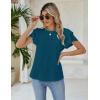imageBlooming Jelly Women Dressy Casual Tops Business Work Blouses Summer Shirts Short Sleeve Crew Neck Outfits 2025Dark Cyan