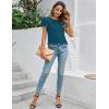 imageBlooming Jelly Women Dressy Casual Tops Business Work Blouses Summer Shirts Short Sleeve Crew Neck Outfits 2025Dark Cyan