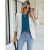 imageBlooming Jelly Women Dressy Casual Tops Business Work Blouses Summer Shirts Short Sleeve Crew Neck Outfits 2025Dark Cyan