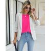 imageBlooming Jelly Women Dressy Casual Tops Business Work Blouses Summer Shirts Short Sleeve Crew Neck Outfits 2025Hot Pink