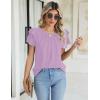 imageBlooming Jelly Women Dressy Casual Tops Business Work Blouses Summer Shirts Short Sleeve Crew Neck Outfits 2025Lavender