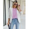 imageBlooming Jelly Women Dressy Casual Tops Business Work Blouses Summer Shirts Short Sleeve Crew Neck Outfits 2025Lavender
