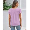 imageBlooming Jelly Women Dressy Casual Tops Business Work Blouses Summer Shirts Short Sleeve Crew Neck Outfits 2025Lavender
