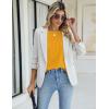 imageBlooming Jelly Women Dressy Casual Tops Business Work Blouses Summer Shirts Short Sleeve Crew Neck Outfits 2025Light Yellow