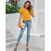 imageBlooming Jelly Women Dressy Casual Tops Business Work Blouses Summer Shirts Short Sleeve Crew Neck Outfits 2025Light Yellow