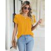 imageBlooming Jelly Women Dressy Casual Tops Business Work Blouses Summer Shirts Short Sleeve Crew Neck Outfits 2025Light Yellow