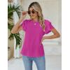imageBlooming Jelly Women Dressy Casual Tops Business Work Blouses Summer Shirts Short Sleeve Crew Neck Outfits 2025Orchid