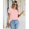 imageBlooming Jelly Women Dressy Casual Tops Business Work Blouses Summer Shirts Short Sleeve Crew Neck Outfits 2025Pink