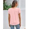 imageBlooming Jelly Women Dressy Casual Tops Business Work Blouses Summer Shirts Short Sleeve Crew Neck Outfits 2025Pink
