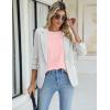 imageBlooming Jelly Women Dressy Casual Tops Business Work Blouses Summer Shirts Short Sleeve Crew Neck Outfits 2025Pink