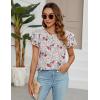 imageBlooming Jelly Women Dressy Casual Tops Business Work Blouses Summer Shirts Short Sleeve Crew Neck Outfits 2025Pink Floral