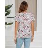 imageBlooming Jelly Women Dressy Casual Tops Business Work Blouses Summer Shirts Short Sleeve Crew Neck Outfits 2025Pink Floral