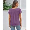 imageBlooming Jelly Women Dressy Casual Tops Business Work Blouses Summer Shirts Short Sleeve Crew Neck Outfits 2025Purple