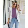 imageBlooming Jelly Women Dressy Casual Tops Business Work Blouses Summer Shirts Short Sleeve Crew Neck Outfits 2025Purple
