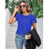 imageBlooming Jelly Women Dressy Casual Tops Business Work Blouses Summer Shirts Short Sleeve Crew Neck Outfits 2025Royal Blue