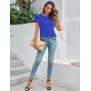 imageBlooming Jelly Women Dressy Casual Tops Business Work Blouses Summer Shirts Short Sleeve Crew Neck Outfits 2025Royal Blue